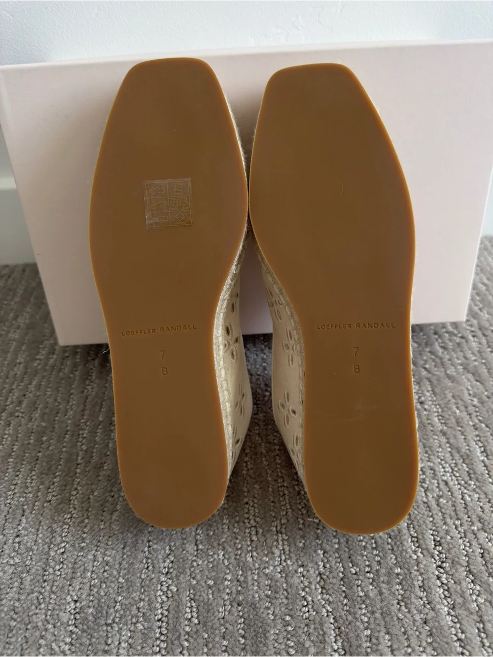 Loeffler Randall Clover Natural Embroidered Espadrille Mary Jane Size 7 Coastal